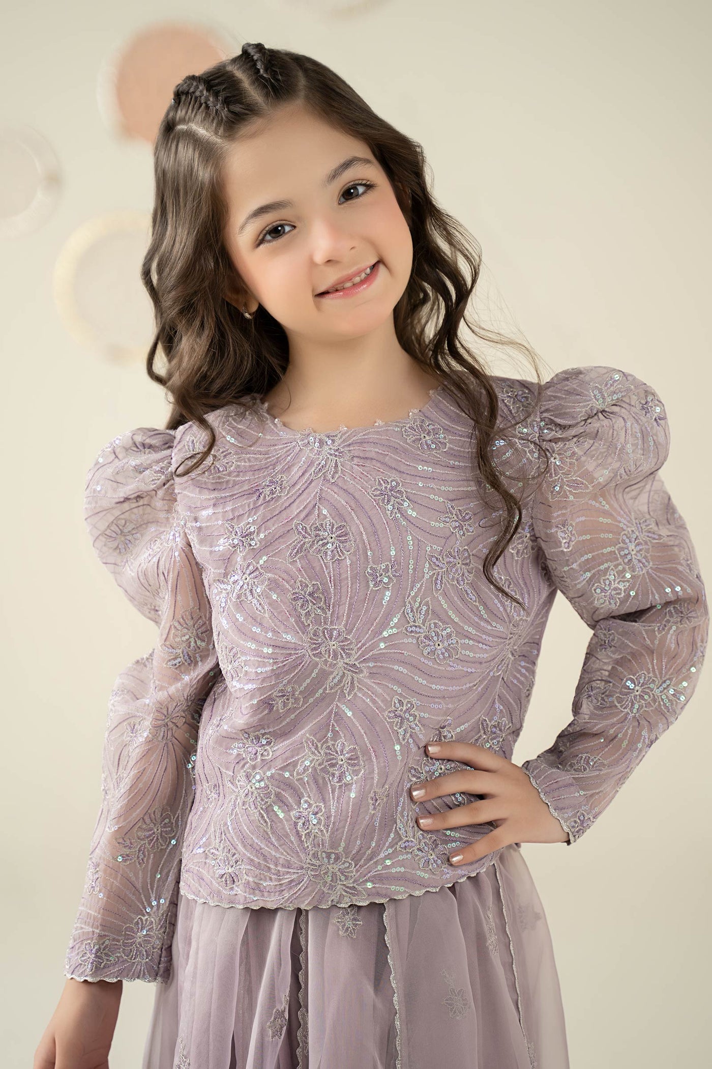 3 Piece Embroidered Organza Suit