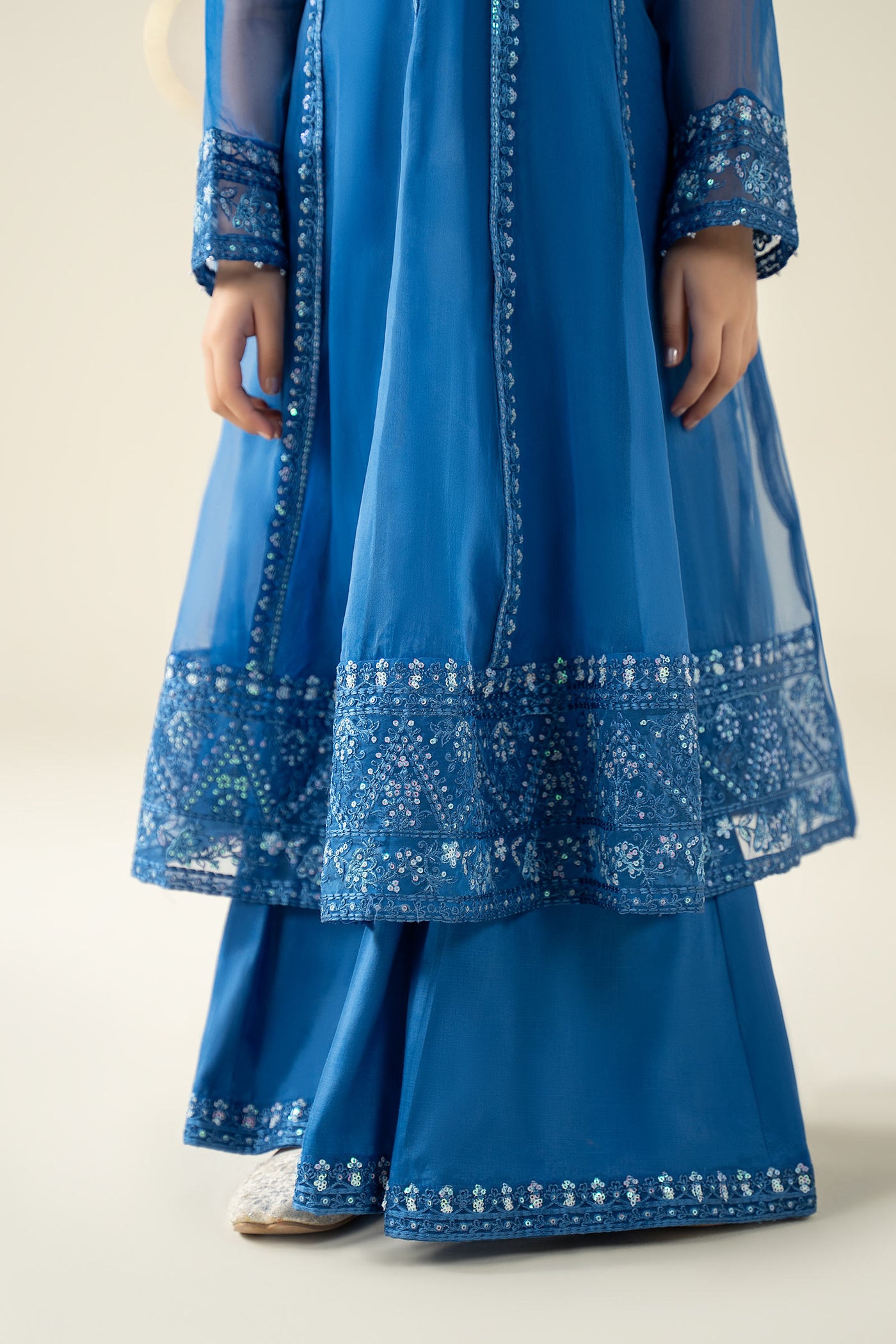 3 Piece Embroidered Organza Suit
