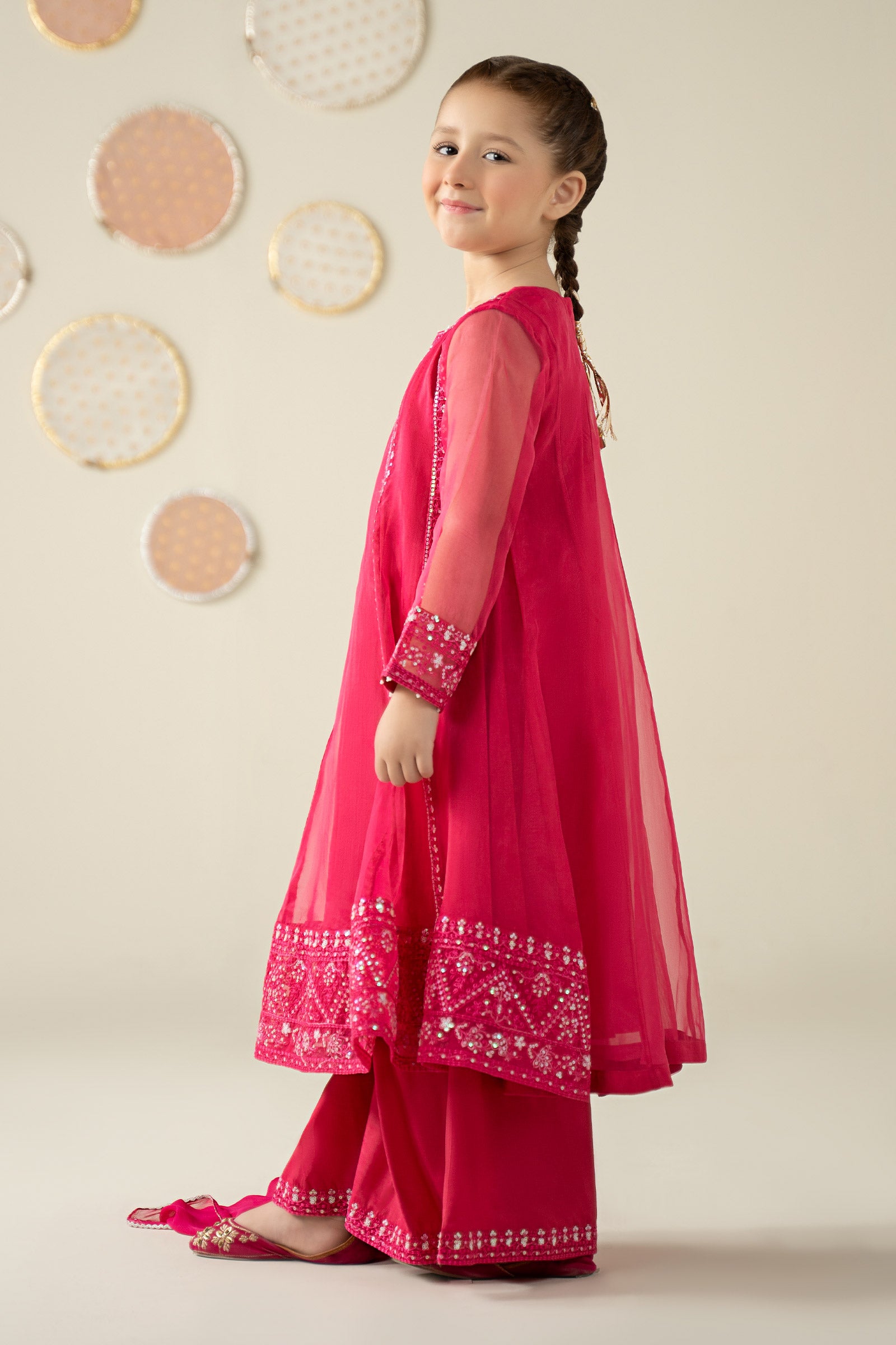 3 Piece Embroidered Organza Suit