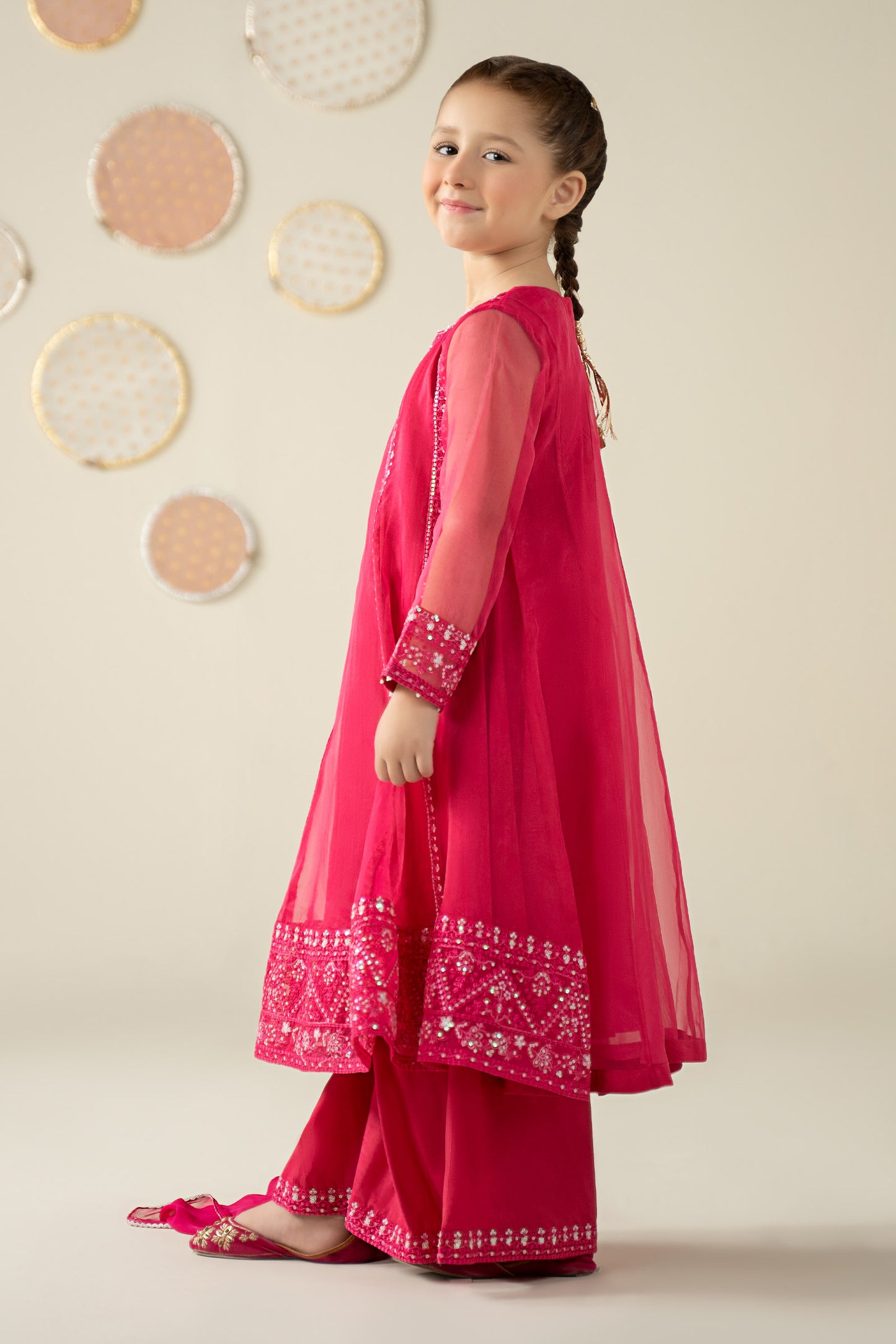 3 Piece Embroidered Organza Suit