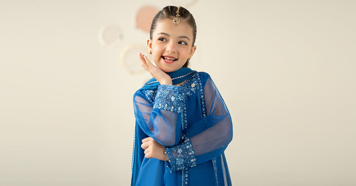 3 Piece Embroidered Organza Suit