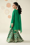 3 Piece Embroidered Raw Silk Suit