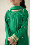 3 Piece Embroidered Raw Silk Suit