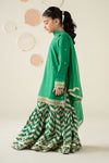3 Piece Embroidered Raw Silk Suit