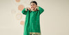 3 Piece Embroidered Raw Silk Suit