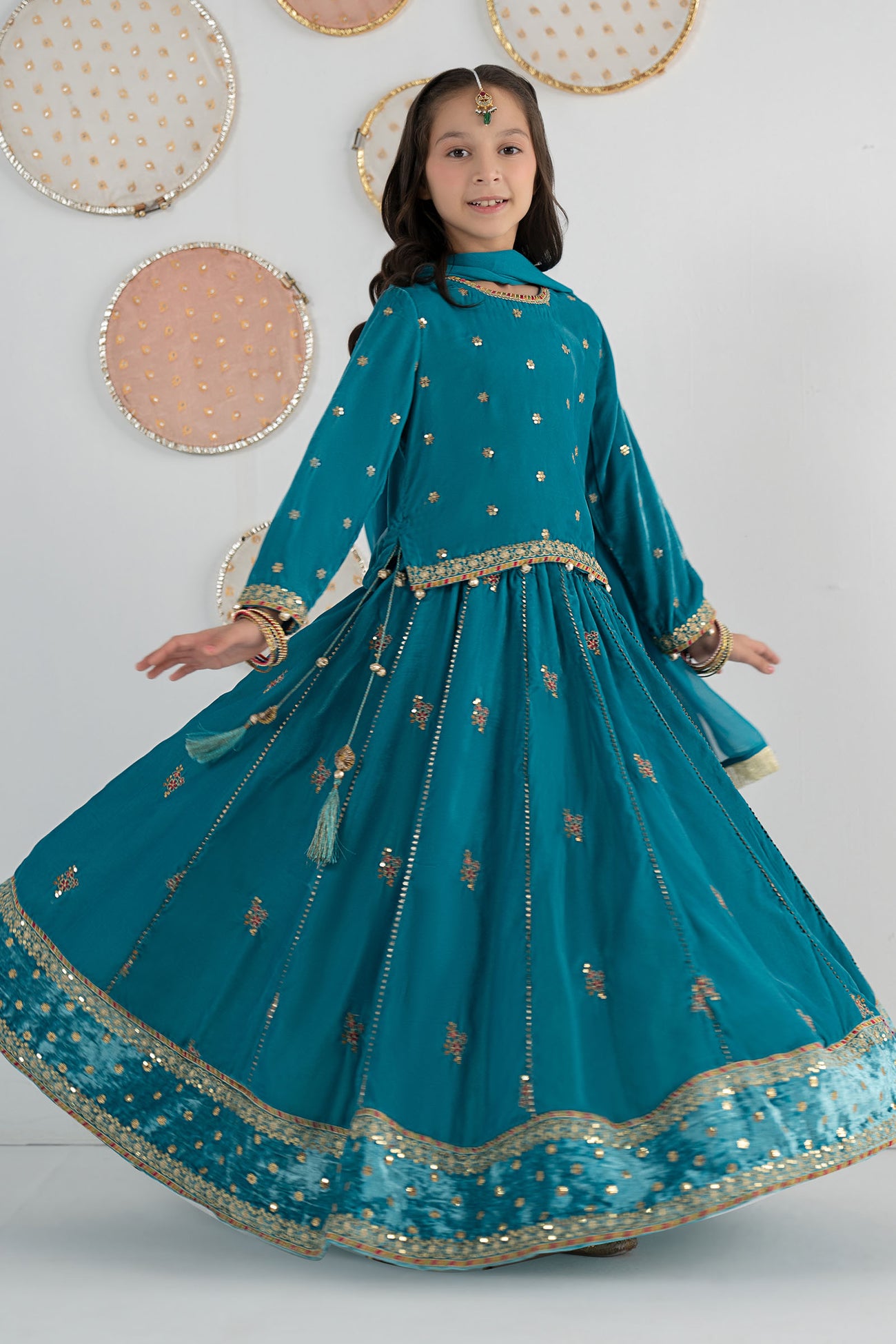 3 Piece Embroidered Velvet Suit