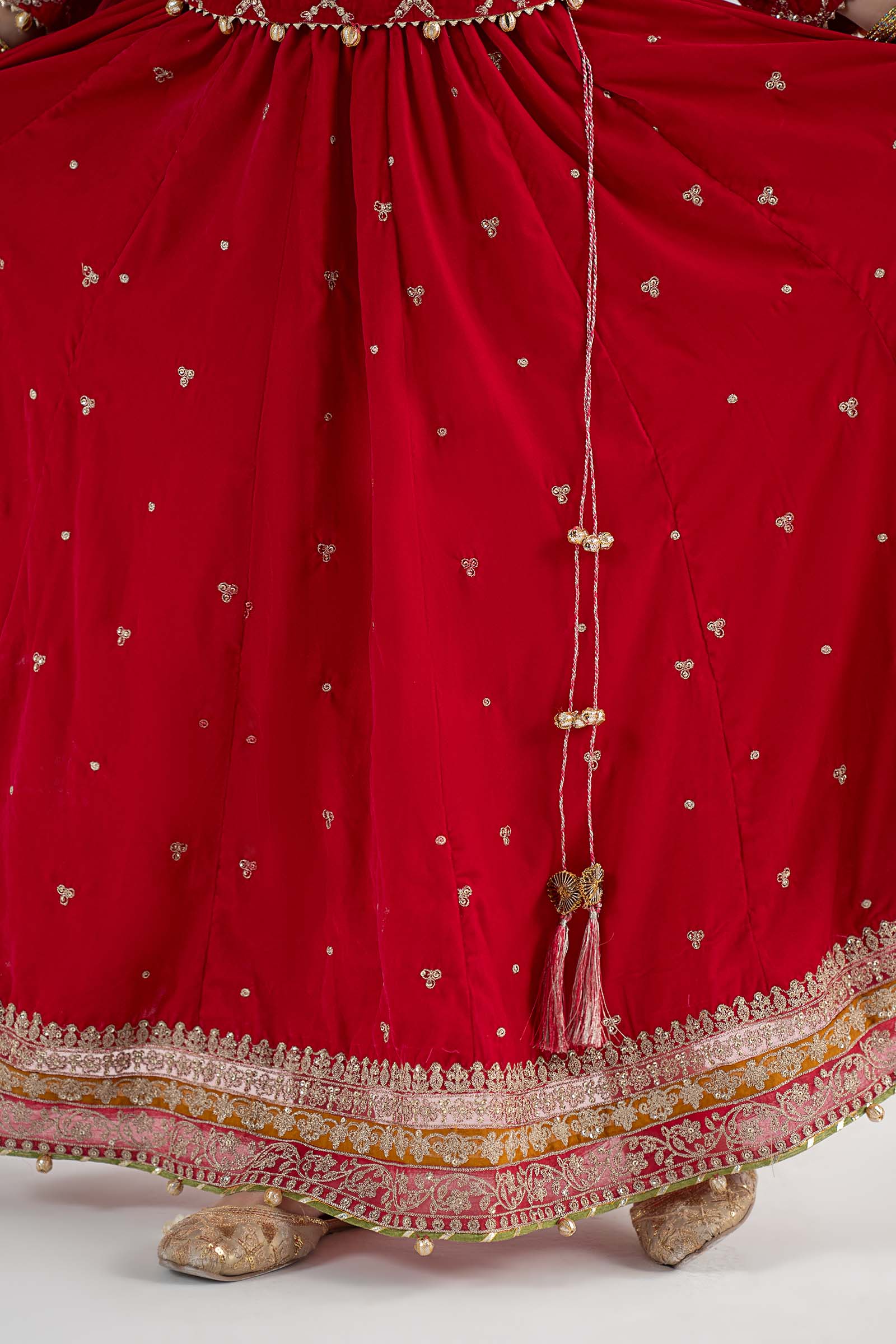 3 Piece Embroidered Velvet Suit