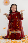 3 Piece Embroidered Velvet Suit