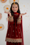3 Piece Embroidered Velvet Suit
