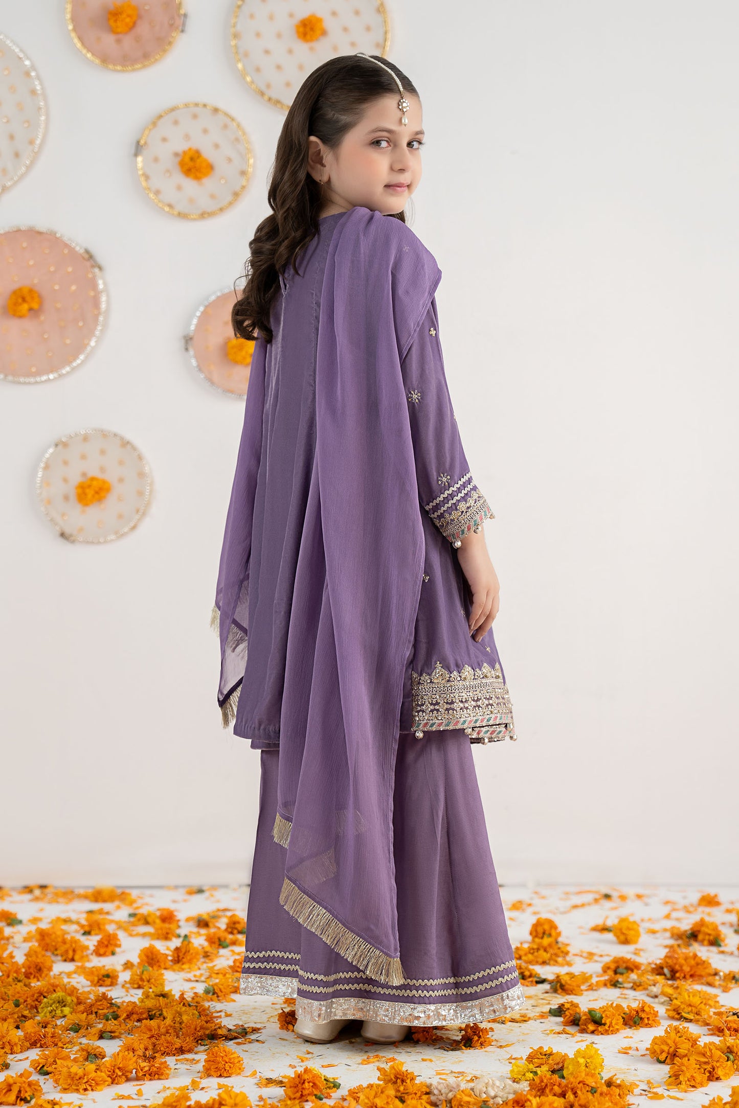 3 Piece Embroidered Velvet Suit