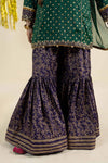 3 Piece Embroidered Raw Silk Suit