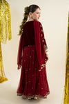 3 Piece Embroidered Net Suit