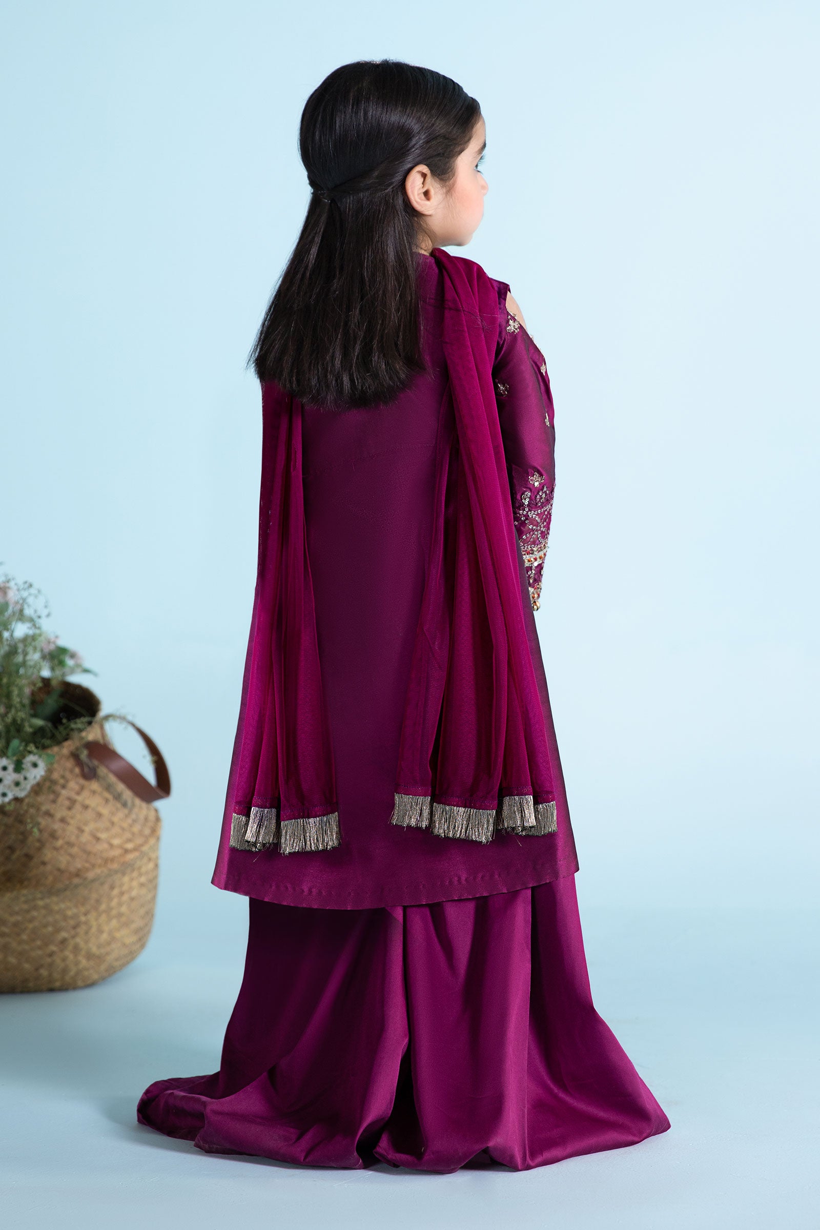 3 Piece Embroidered Cotton Silk Suit