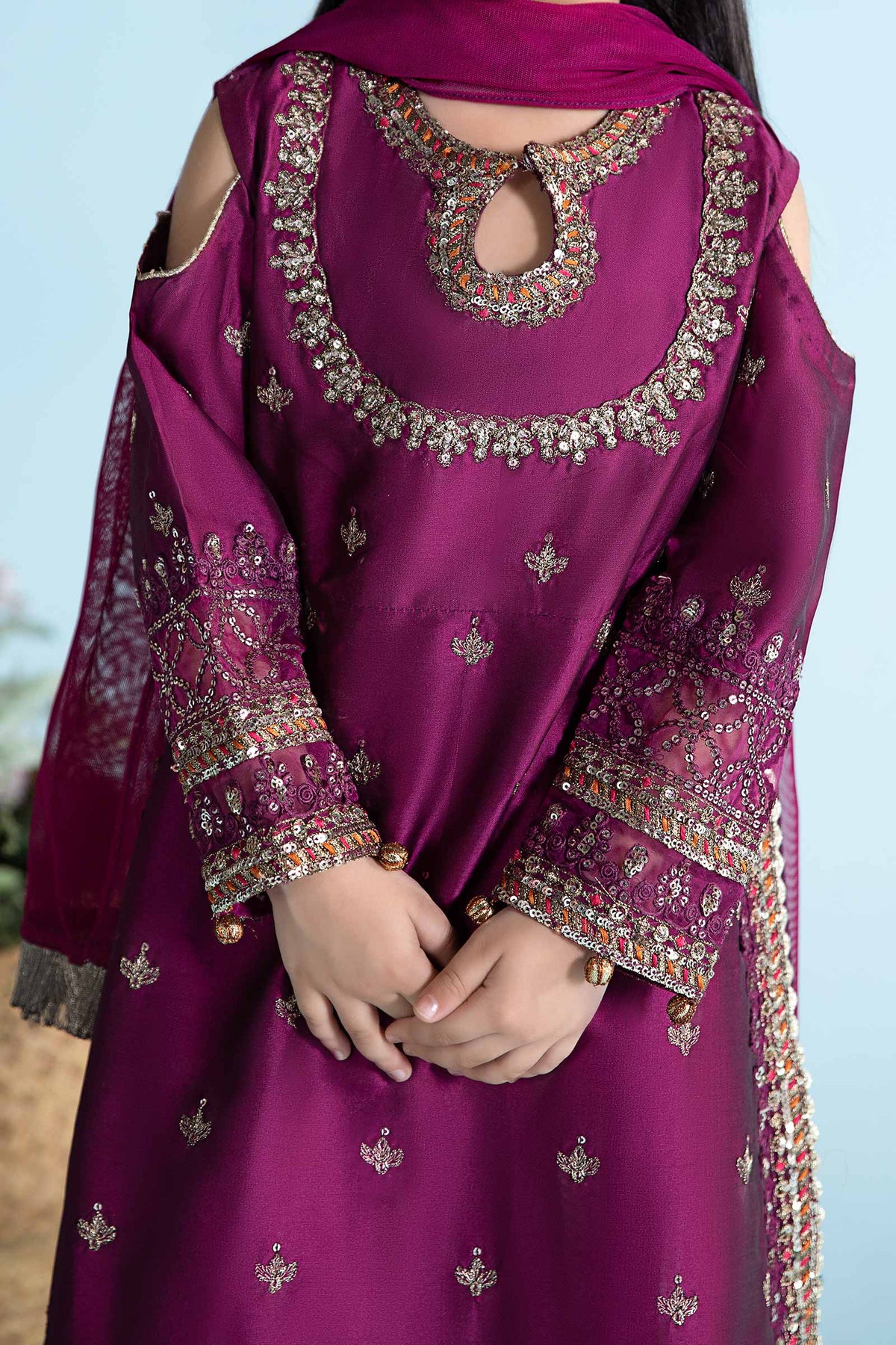 3 Piece Embroidered Cotton Silk Suit