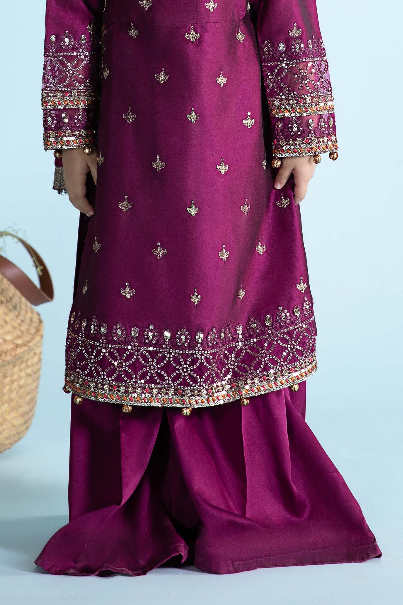 3 Piece Embroidered Cotton Silk Suit