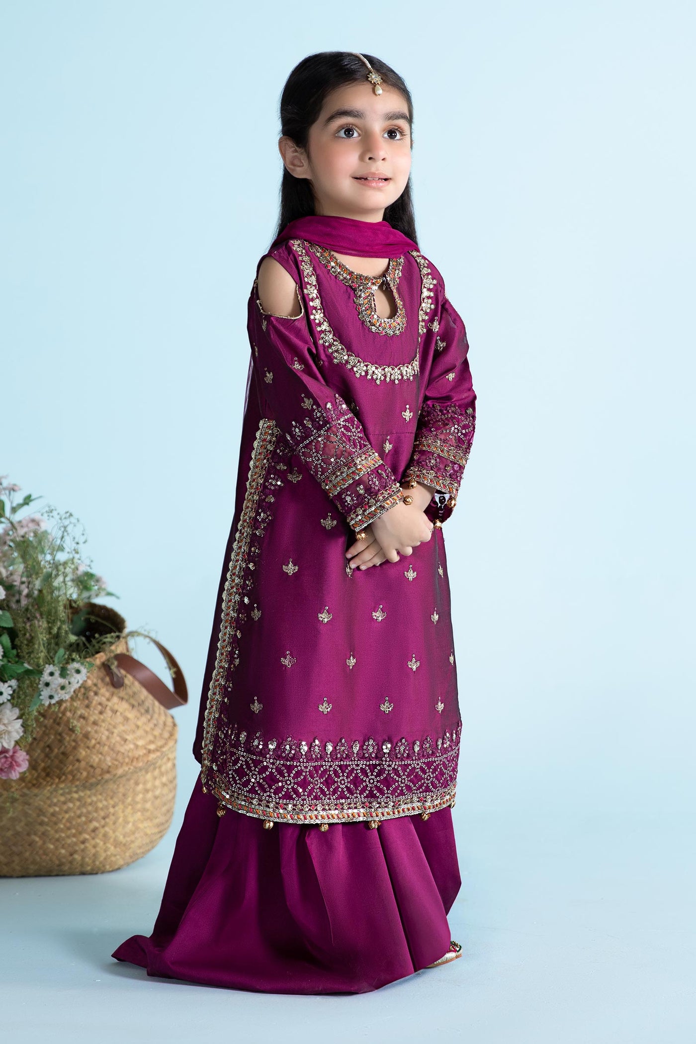 3 Piece Embroidered Cotton Silk Suit