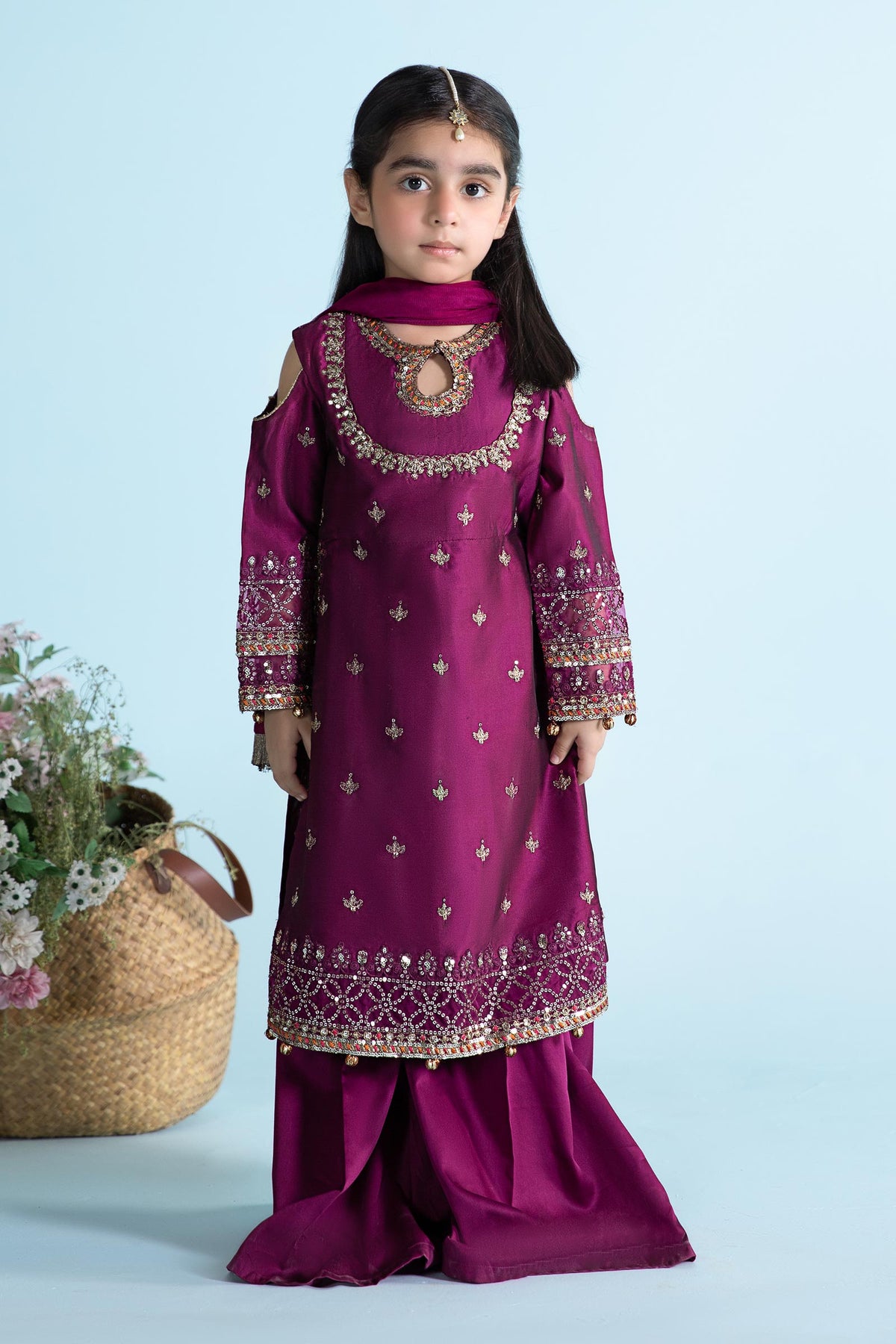 3 Piece Embroidered Cotton Silk Suit