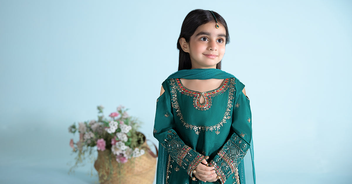 3 Piece Embroidered Cotton Silk Suit