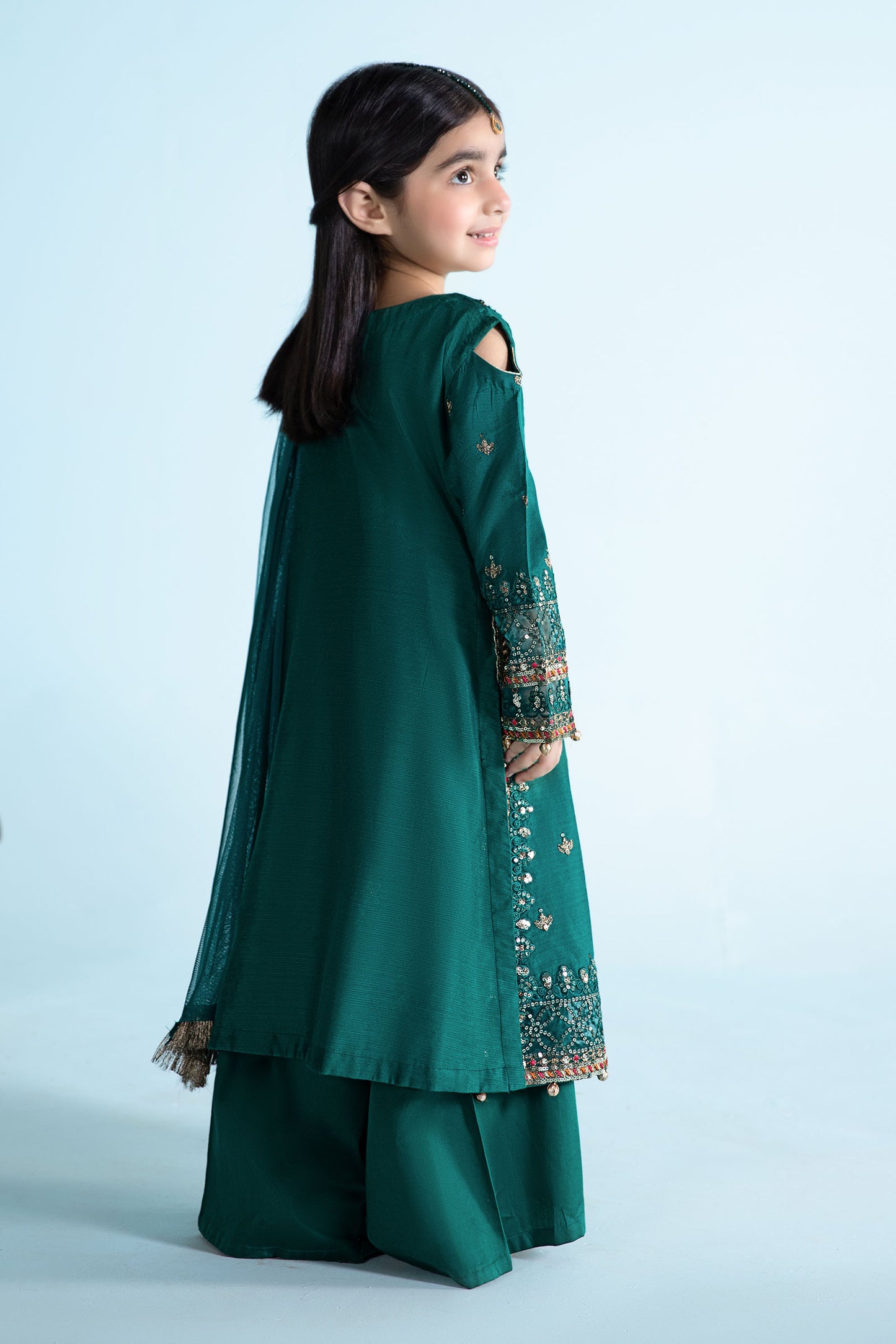 3 Piece Embroidered Cotton Silk Suit