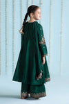 3 Piece Embroidered Raw Silk Suit