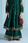 3 Piece Embroidered Raw Silk Suit