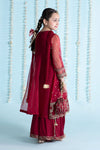 3 Piece Embroidered Organza Suit