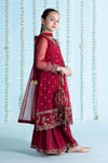 3 Piece Embroidered Organza Suit