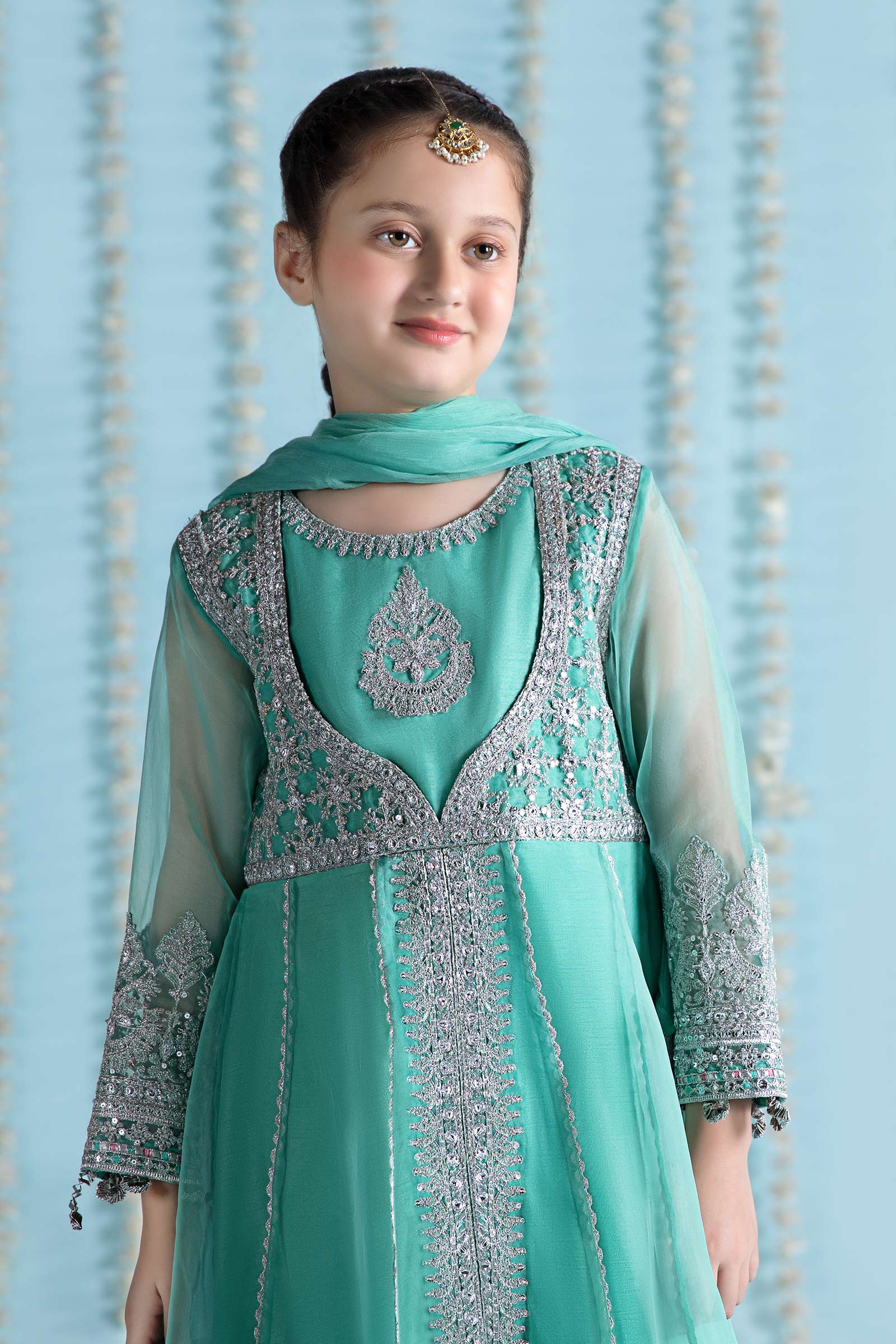 3 Piece Embroidered Organza Suit