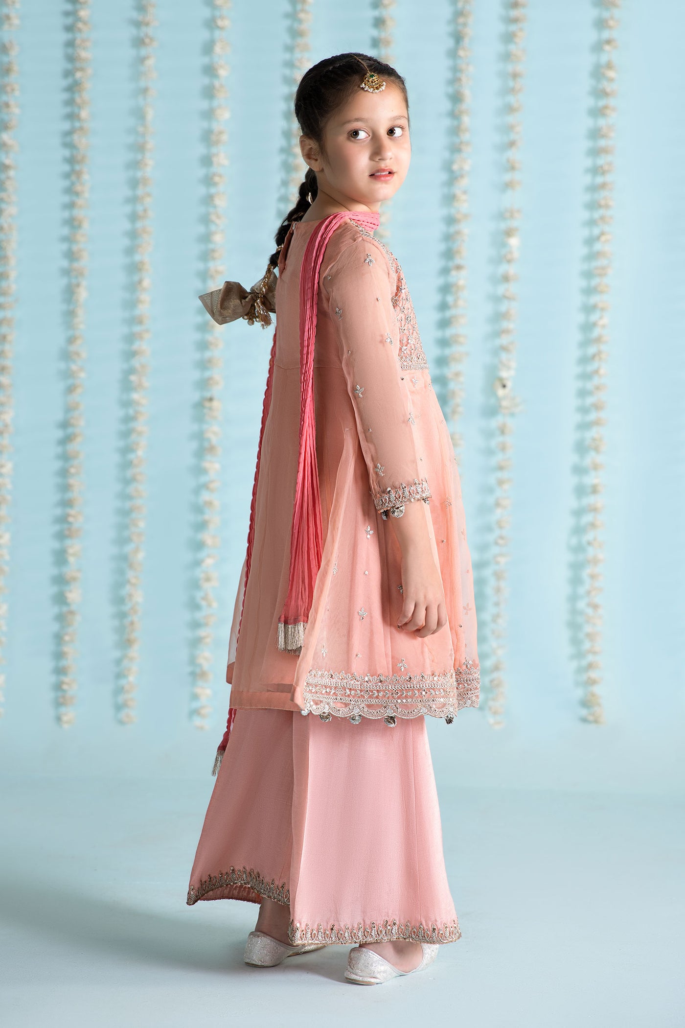 3 Piece Embroidered Organza Suit