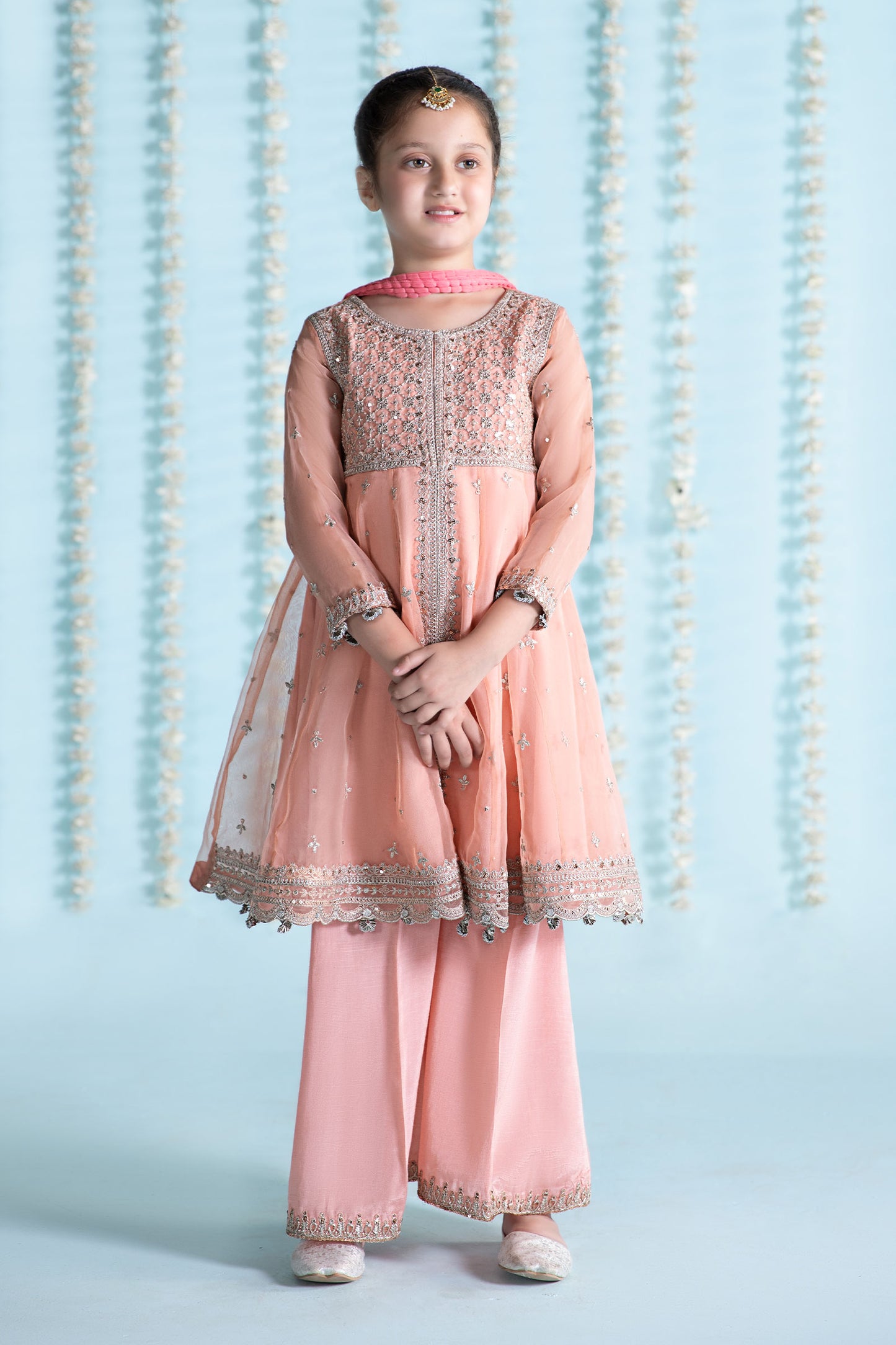 3 Piece Embroidered Organza Suit