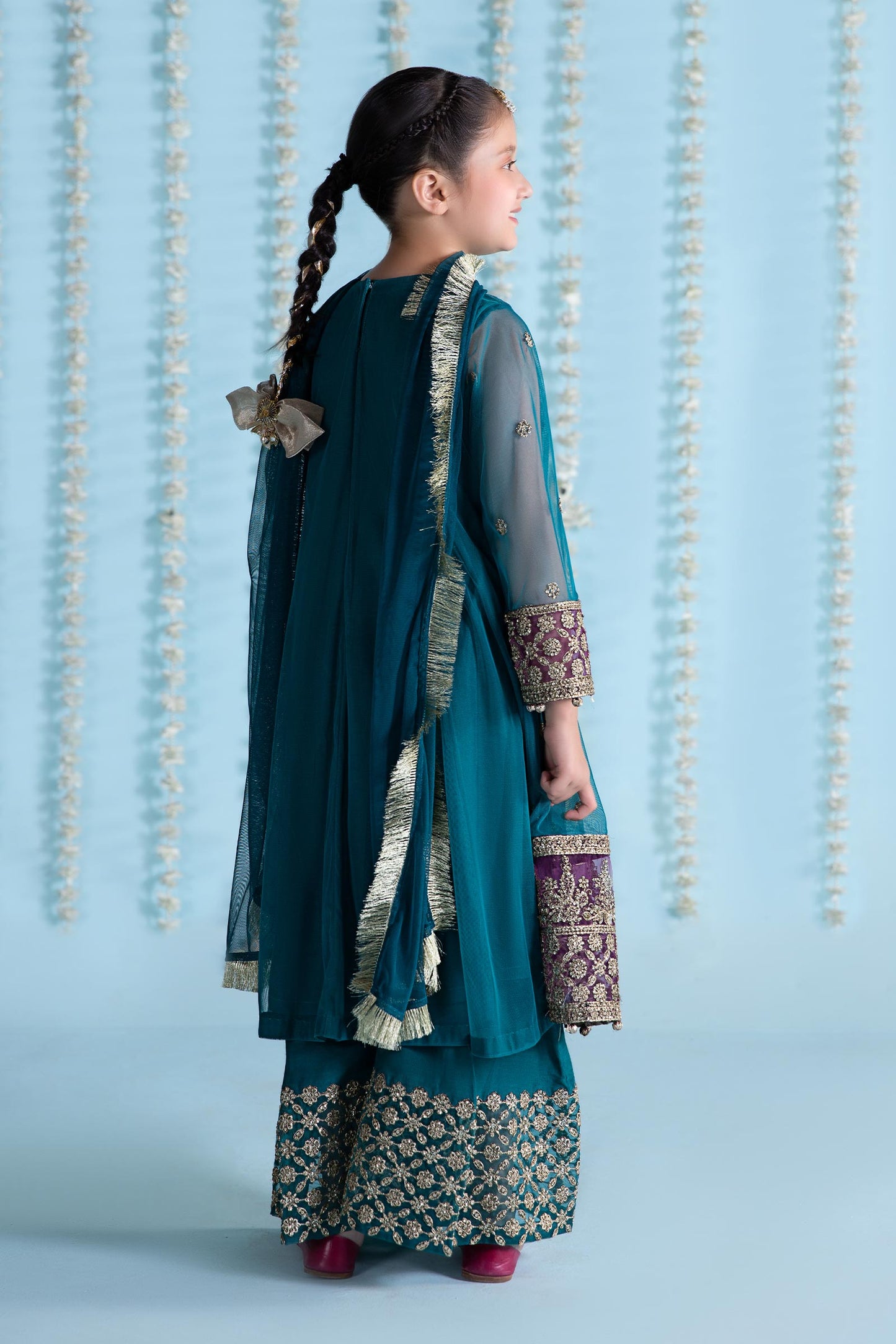 3 Piece Embroidered Net Suit