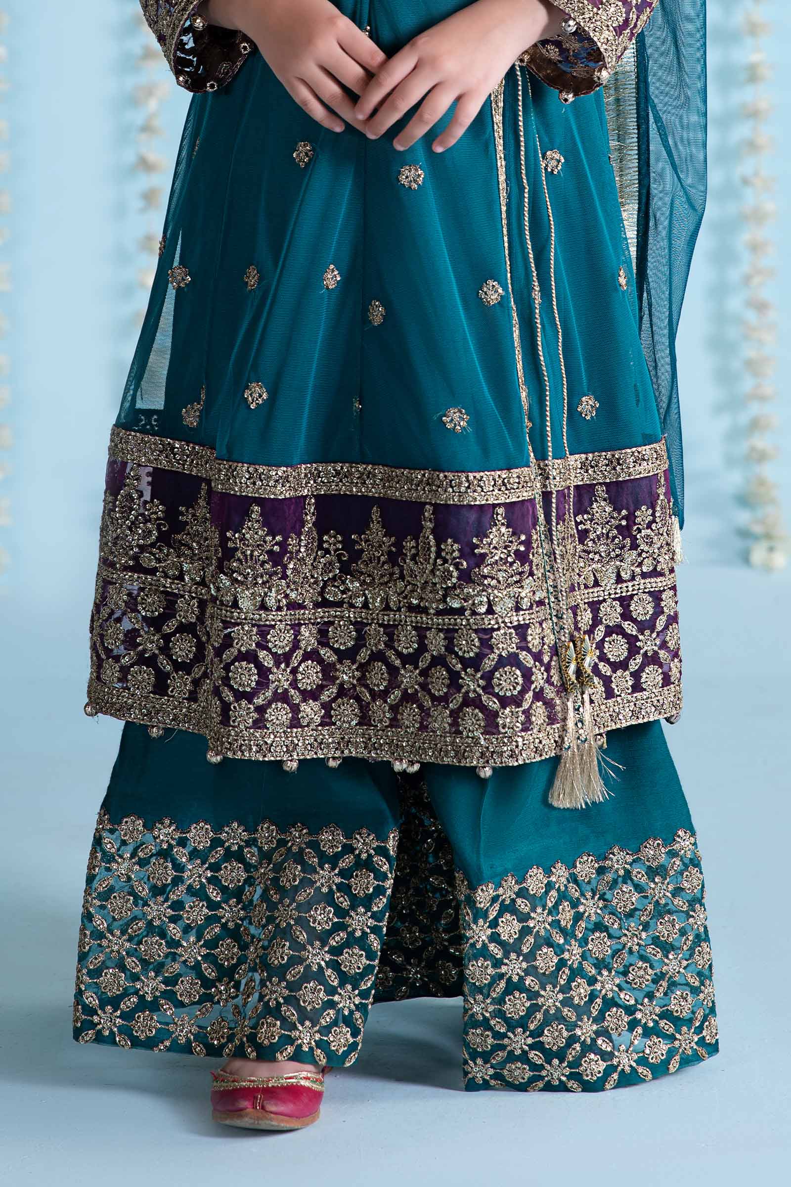 3 Piece Embroidered Net Suit