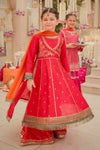 3 Piece Embroidered Raw Silk Suit