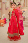 3 Piece Embroidered Raw Silk Suit