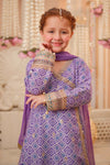 3 Piece Embroidered Raw Silk Suit