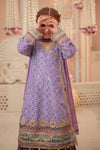3 Piece Embroidered Raw Silk Suit