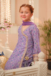 3 Piece Embroidered Raw Silk Suit