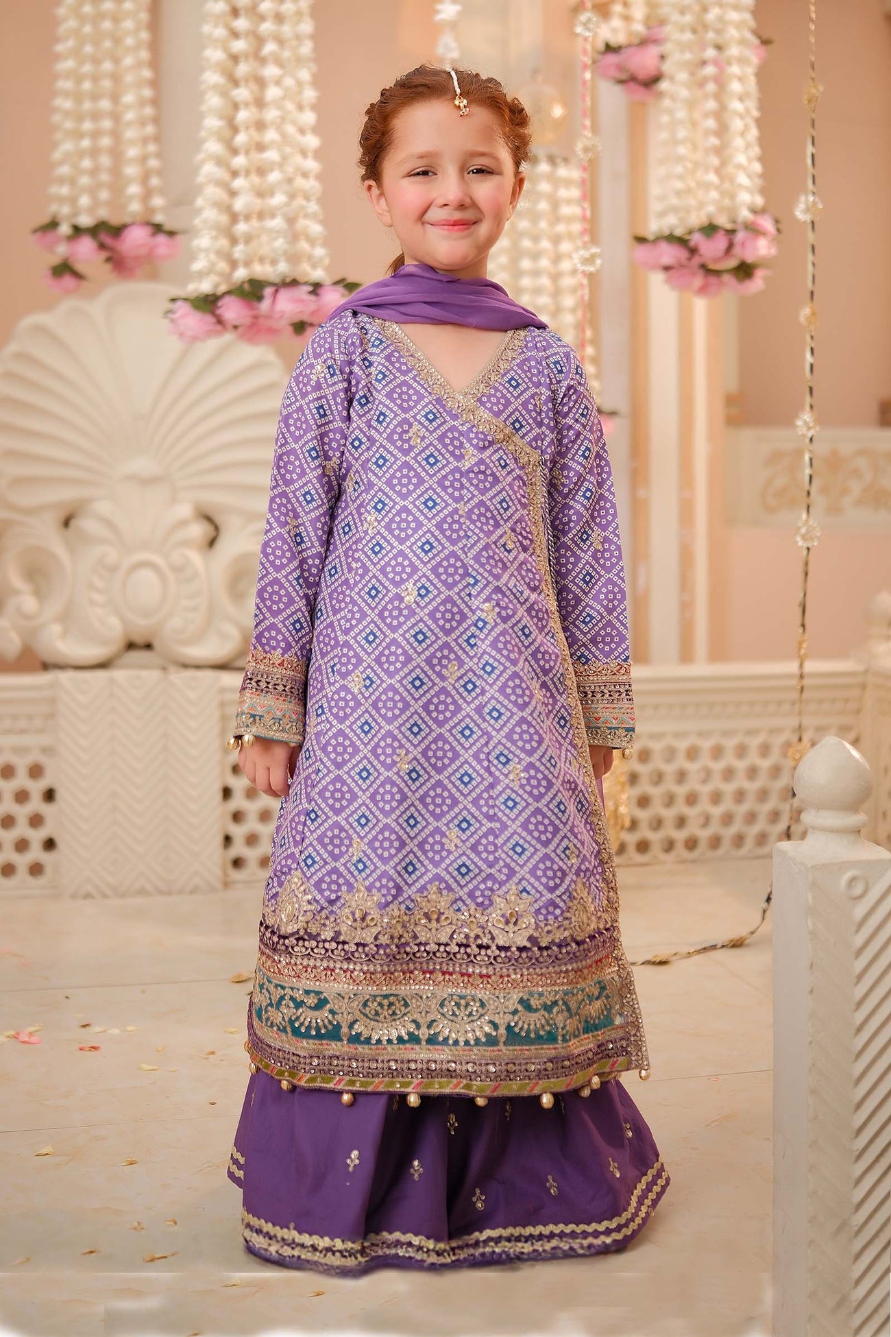 3 Piece Embroidered Raw Silk Suit