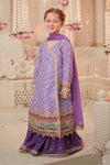 3 Piece Embroidered Raw Silk Suit