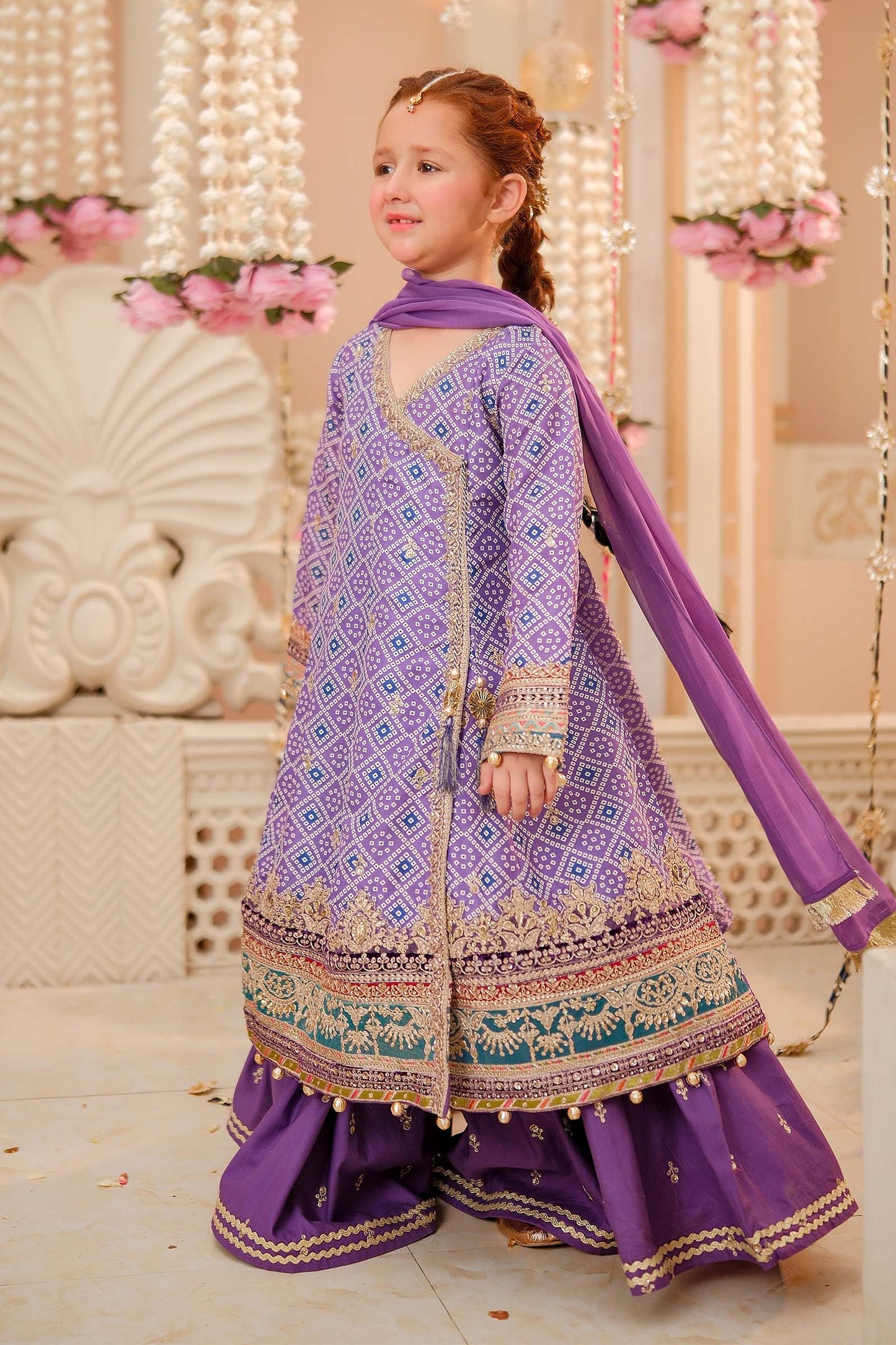 3 Piece Embroidered Raw Silk Suit