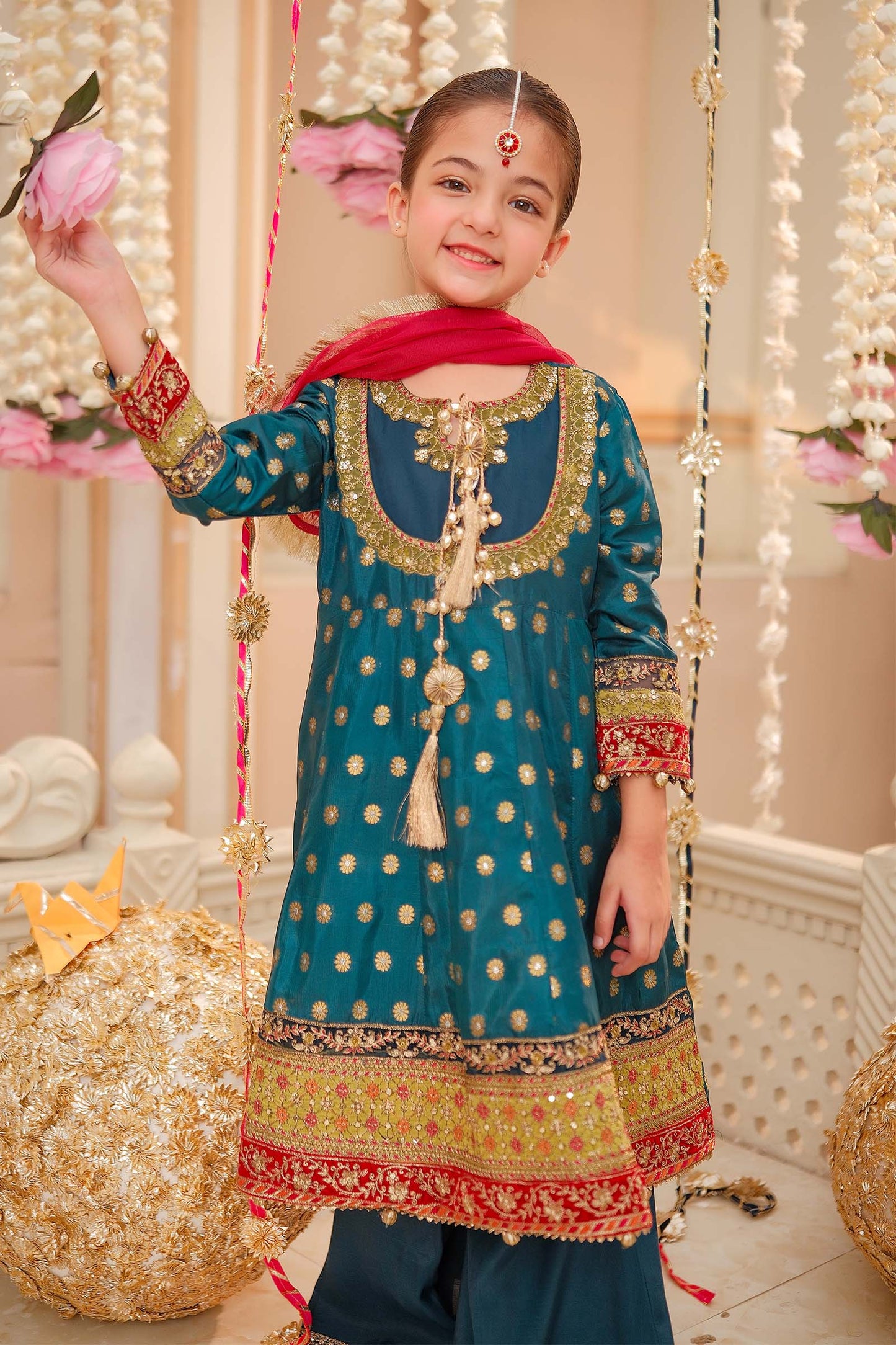 3 Piece Embroidered Jamawar Suit