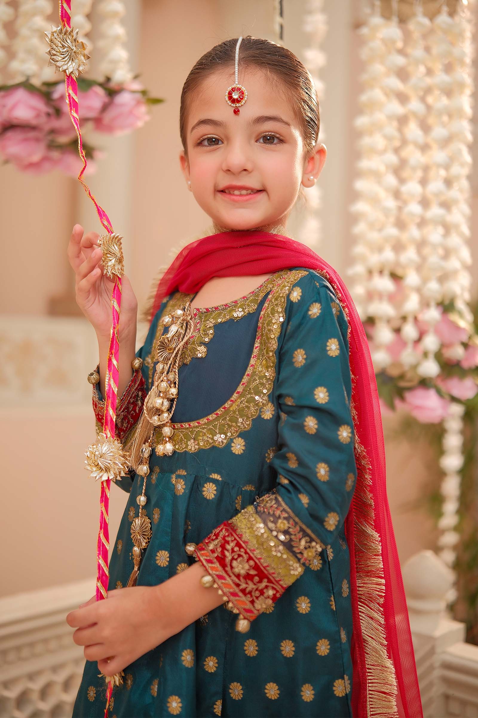 3 Piece Embroidered Jamawar Suit