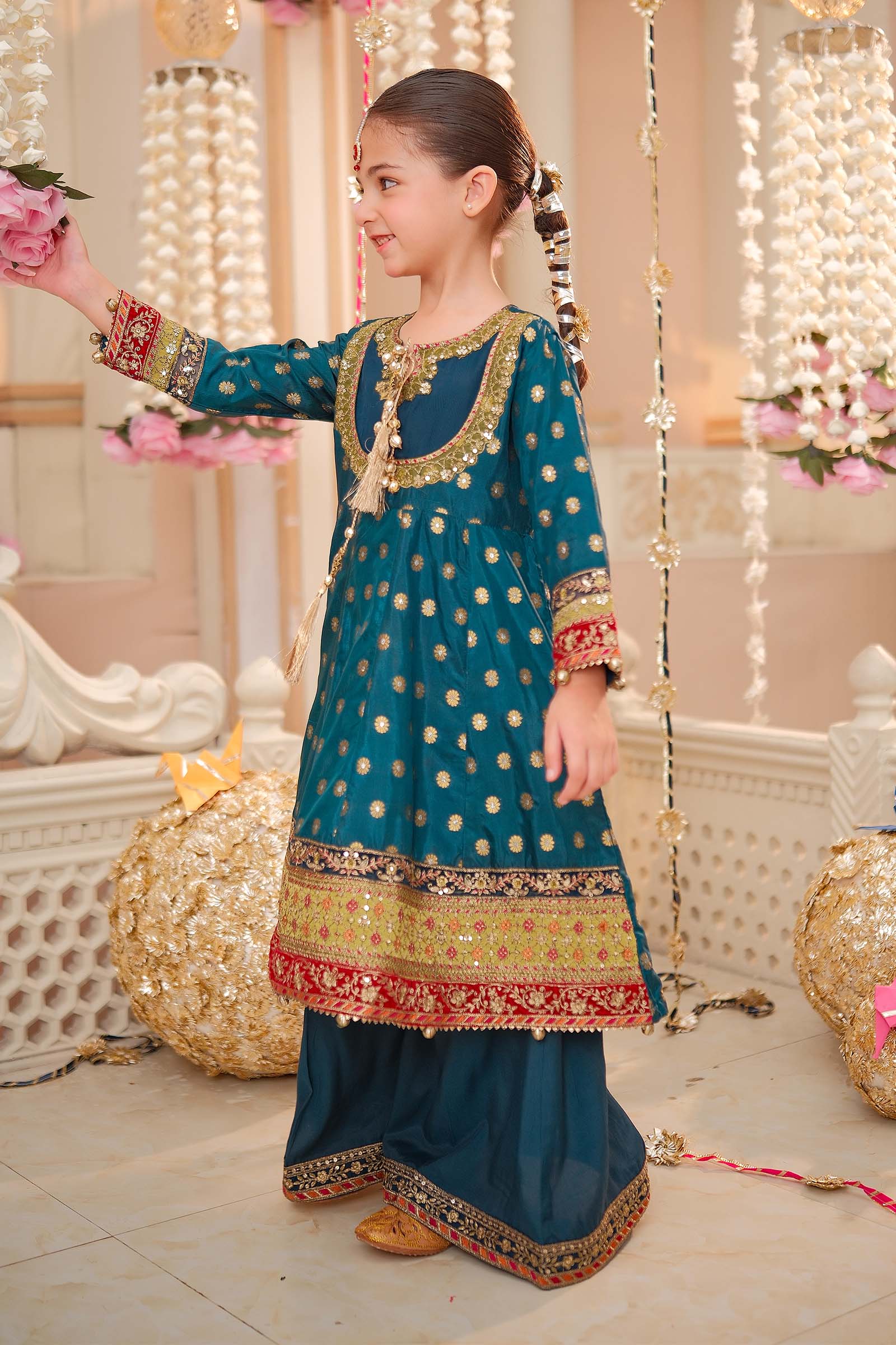 3 Piece Embroidered Jamawar Suit