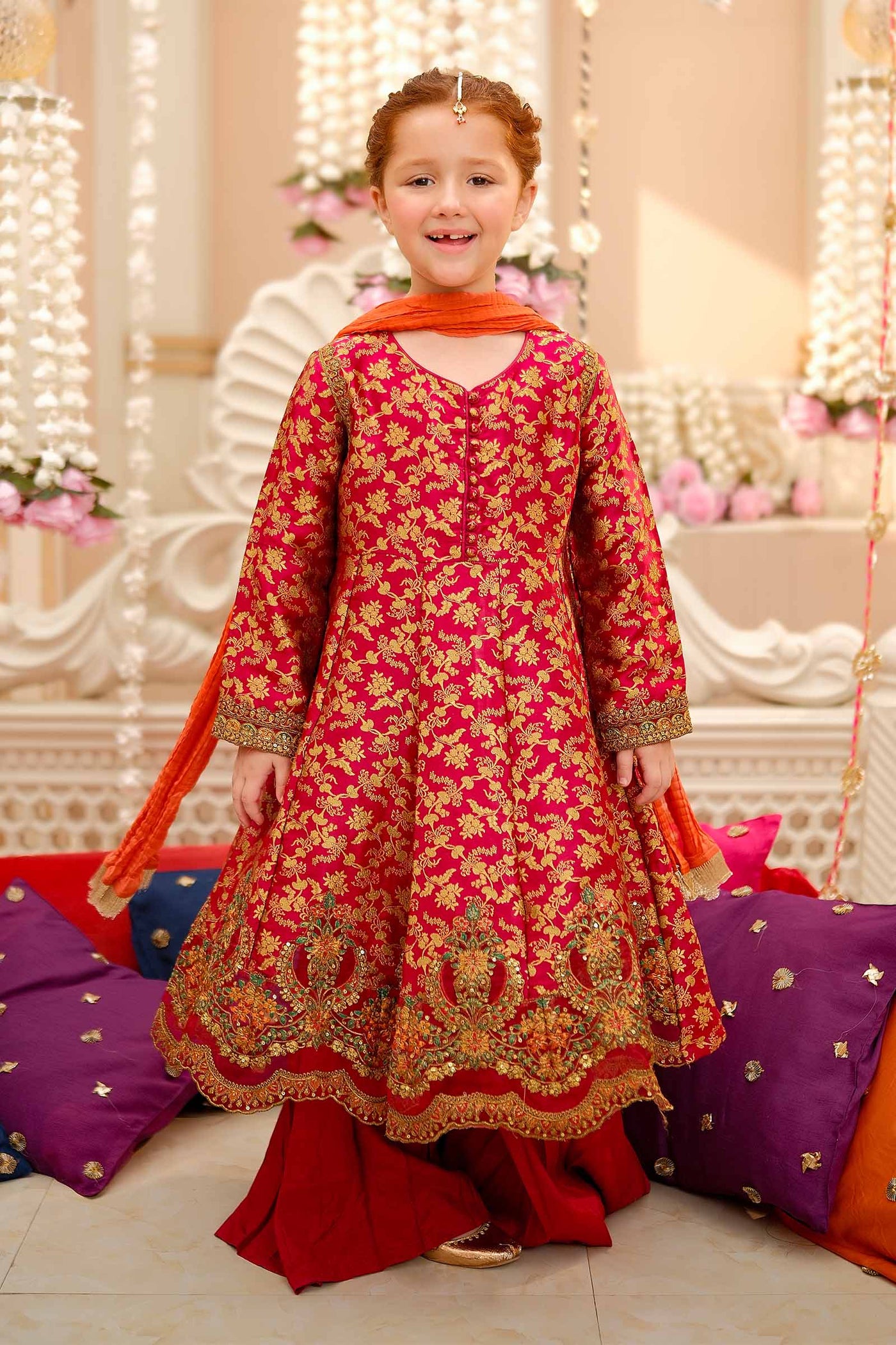 3 Piece Embroidered Jamawar Suit