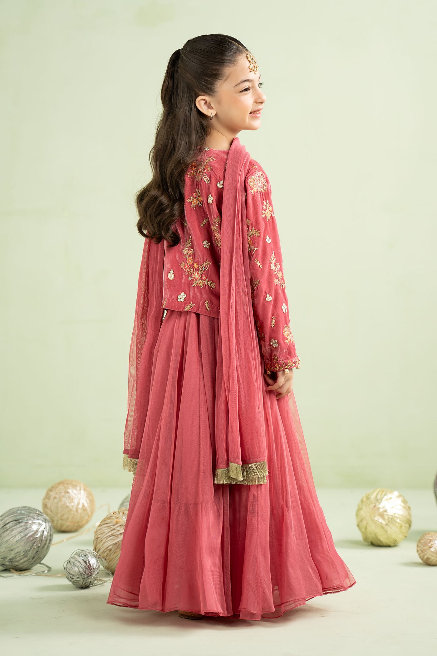 3 Piece Embroidered Velvet Suit