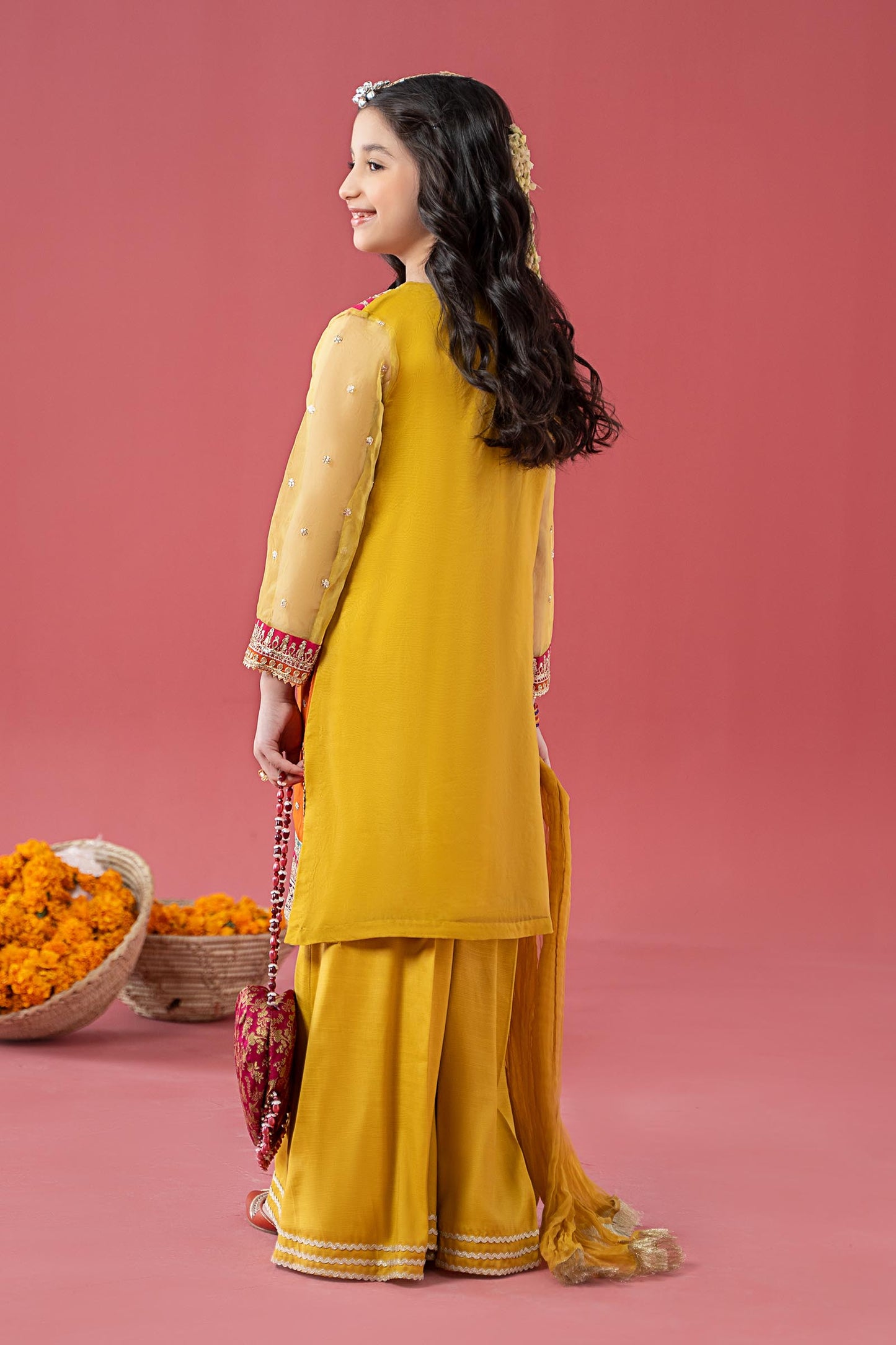 3 Piece Embroidered Poly Organza Suit