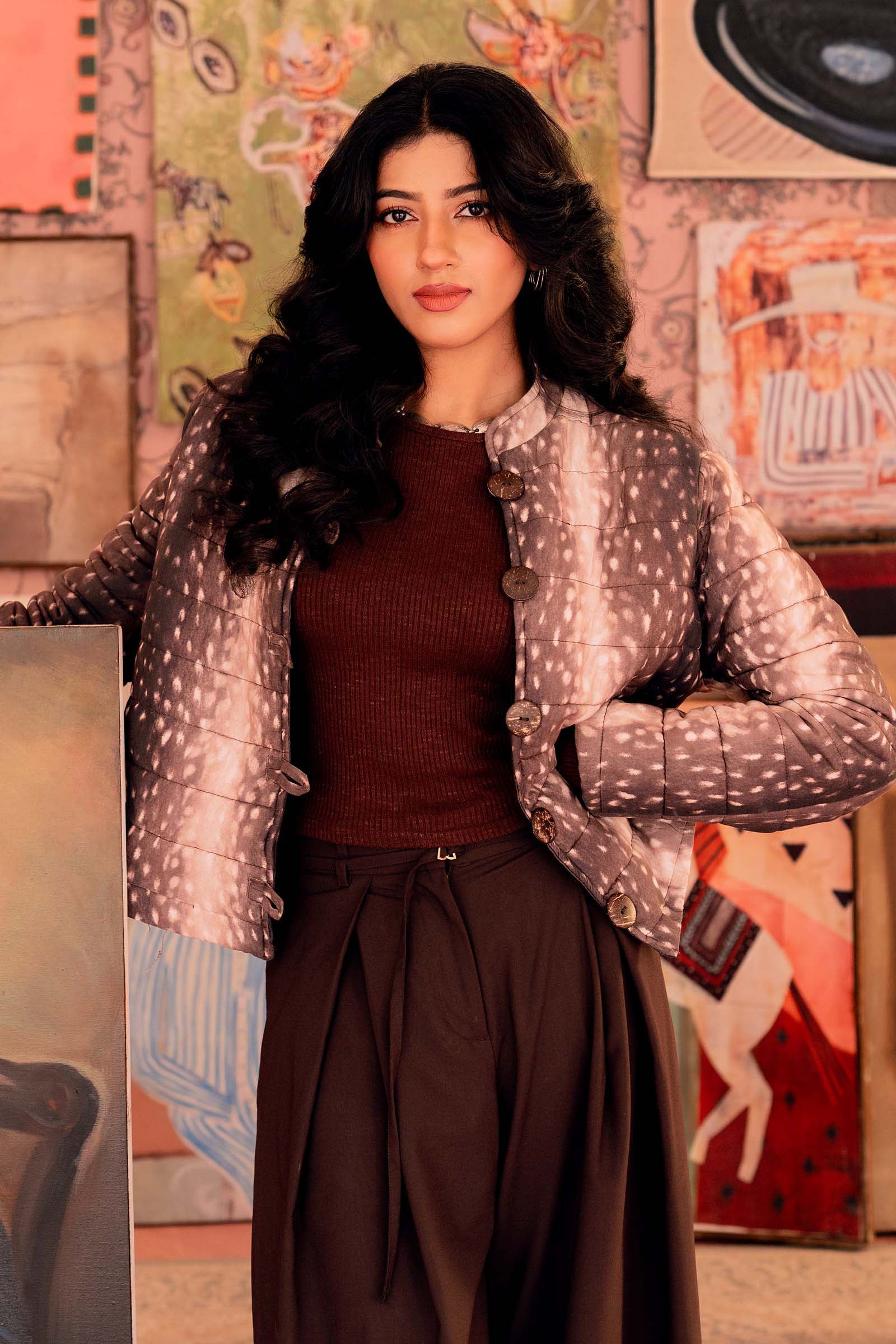 Printed Linen Jacket