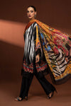 3 Piece Printed Pure Charmeuse Silk Suit