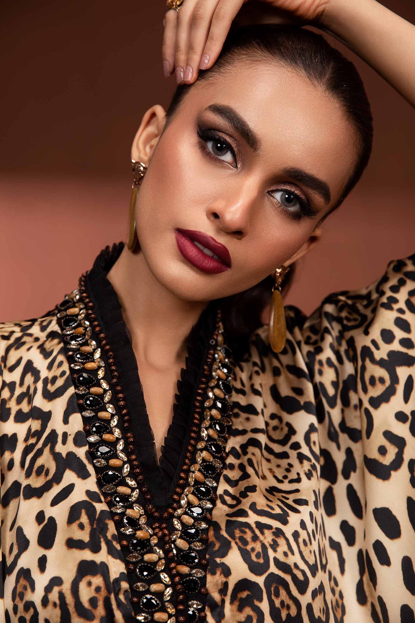 2 Piece Printed Pure Charmeuse Silk Suit