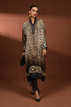 2 Piece Printed Pure Charmeuse Silk Suit